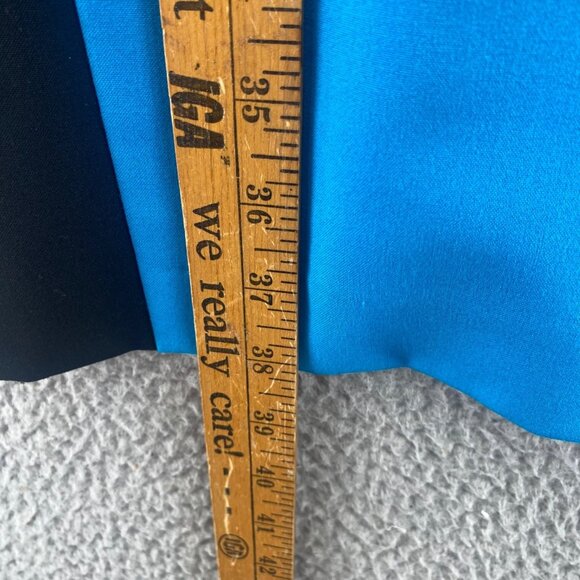 Calvin Klein Dress Womens 6 Blue Colorblock Sheath Rivet Studded Career Office - Picture 9 of 10